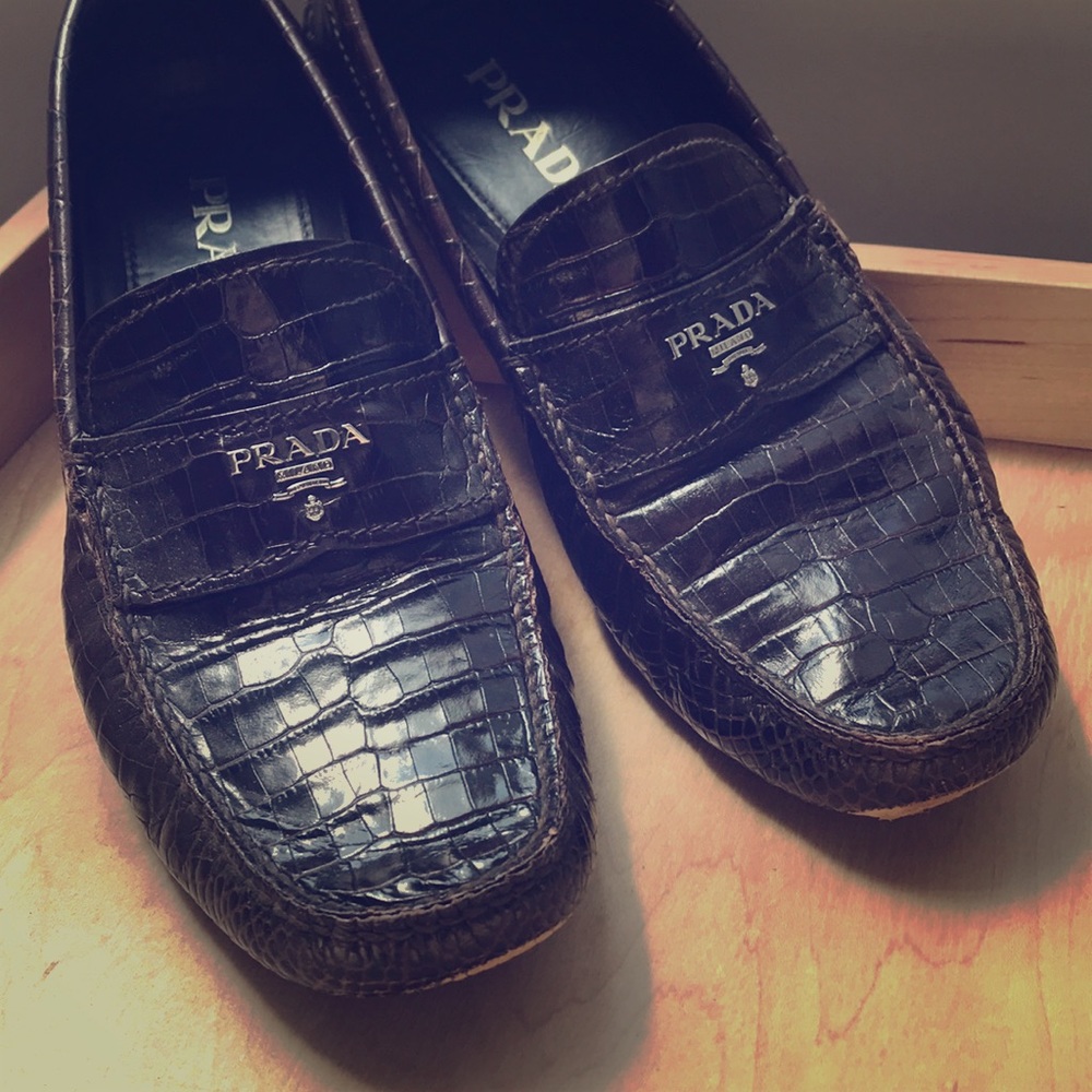 Prada slip on loafers